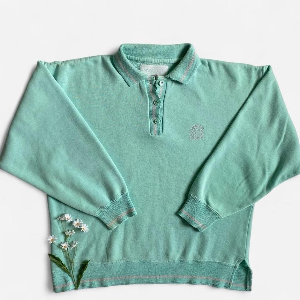 Reebok vintage mint collared sweatshirt
